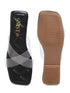 GNIST Clear Cross Strap Black Flats